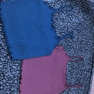 PINK cropped tank tops